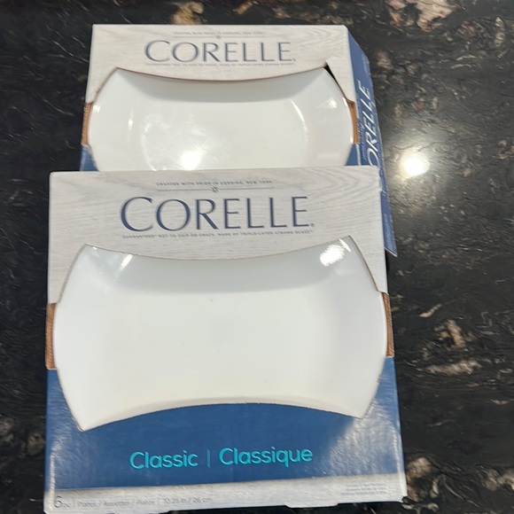 NWT Corelle winter frost,white plates; 6 ea. box